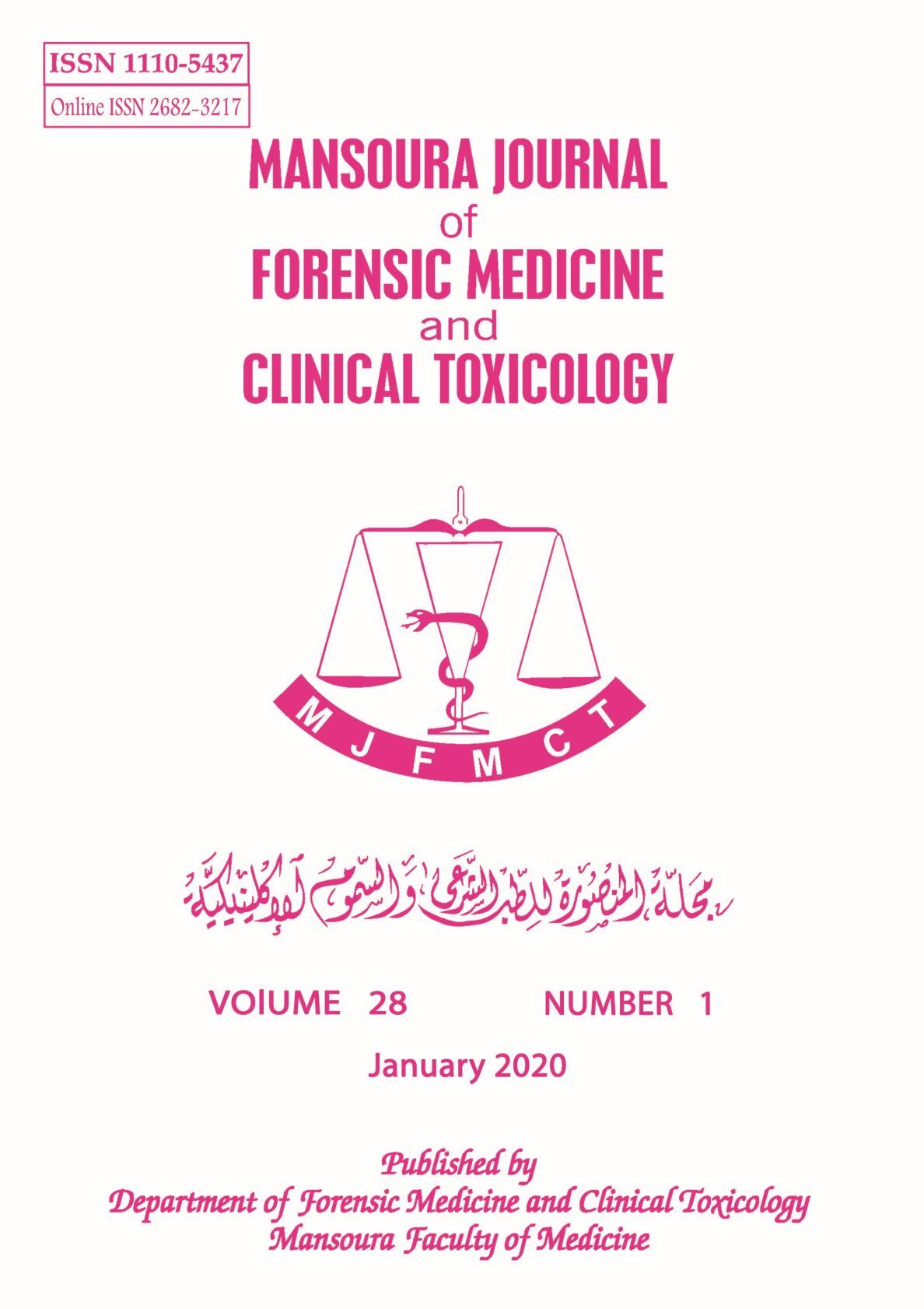 Mansoura Journal of Forensic Medicine and Clinical Toxicology